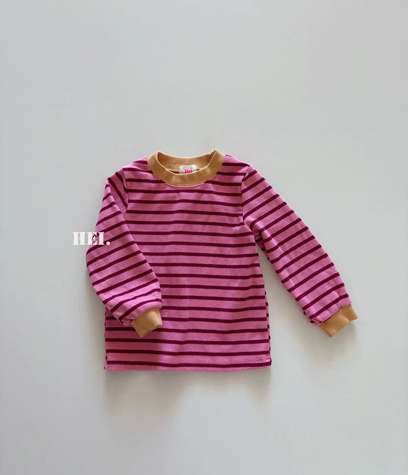HEI. Contrast Stripe Long Sleeve Tee｜コントラストボーダーロングスリーブTシャツ