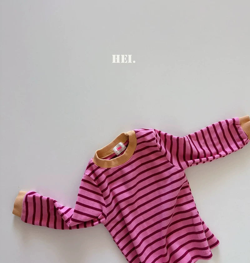 HEI. Contrast Stripe Long Sleeve Tee｜コントラストボーダーロングスリーブTシャツ