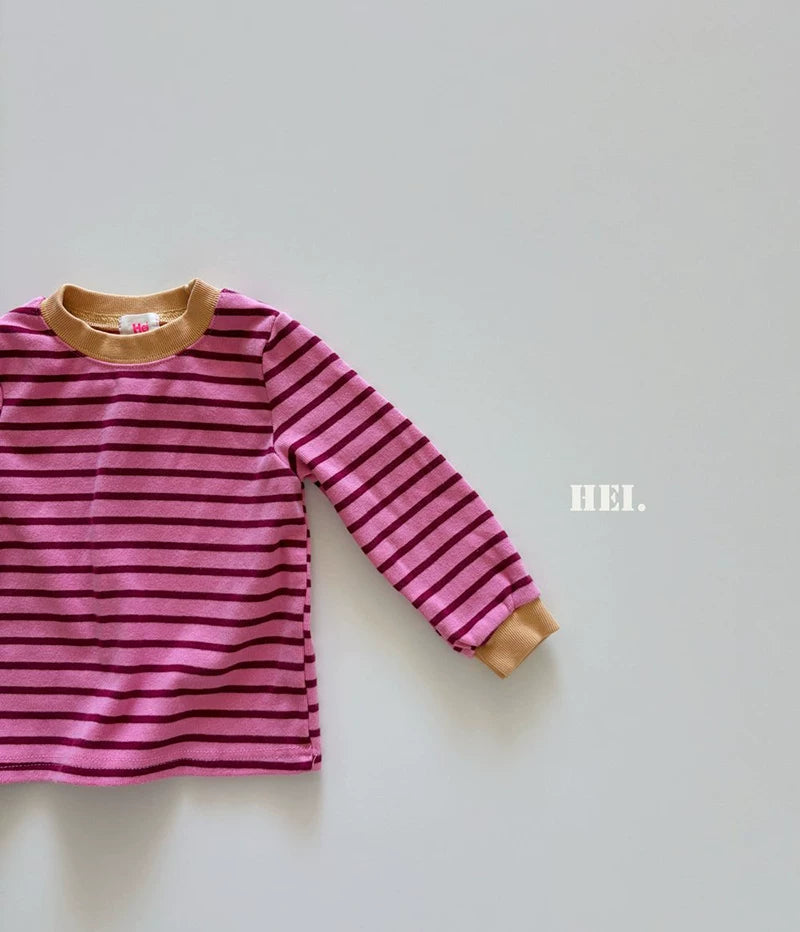 HEI. Contrast Stripe Long Sleeve Tee｜コントラストボーダーロングスリーブTシャツ