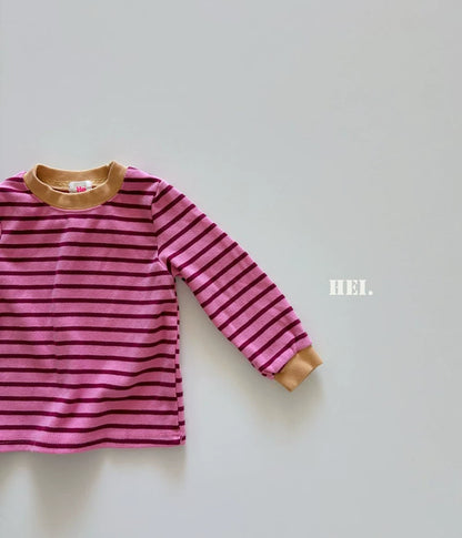 HEI. Contrast Stripe Long Sleeve Tee｜コントラストボーダーロングスリーブTシャツ