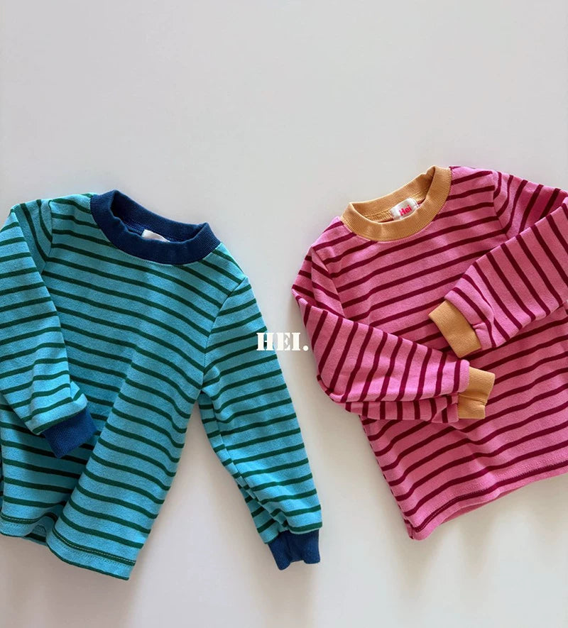 HEI. Contrast Stripe Long Sleeve Tee｜コントラストボーダーロングスリーブTシャツ