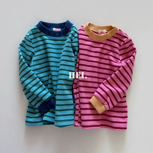 HEI. Contrast Stripe Long Sleeve Tee｜コントラストボーダーロングスリーブTシャツ