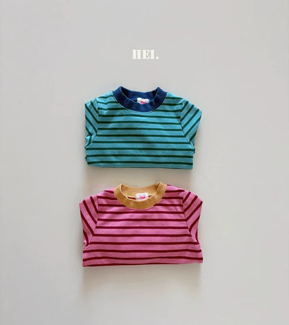 HEI. Contrast Stripe Long Sleeve Tee｜コントラストボーダーロングスリーブTシャツ