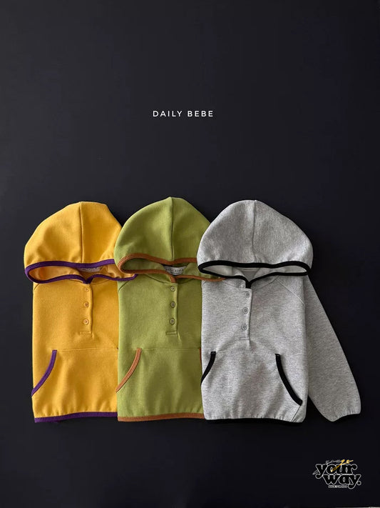 Half Button Hoodie｜ハーフボタンフーディー