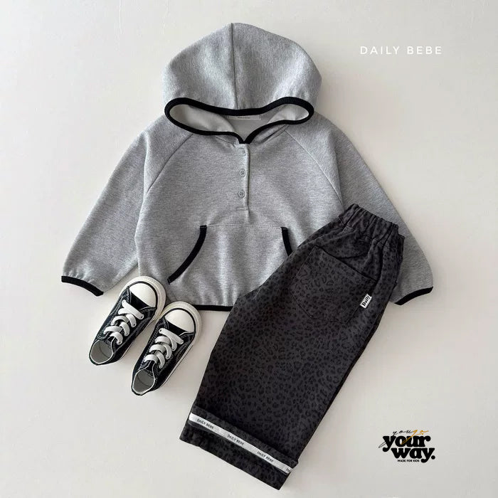 Half Button Hoodie｜ハーフボタンフーディー