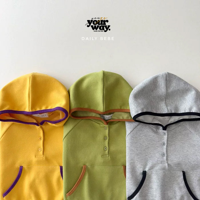 Half Button Hoodie｜ハーフボタンフーディー