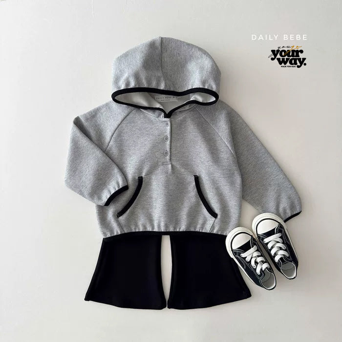 Half Button Hoodie｜ハーフボタンフーディー