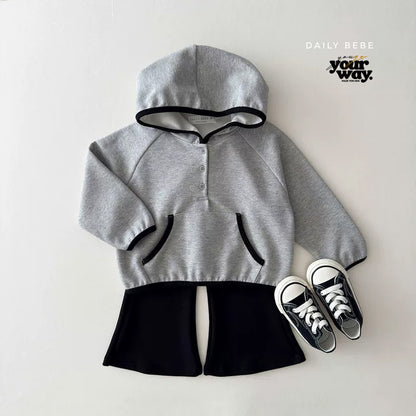 Half Button Hoodie｜ハーフボタンフーディー