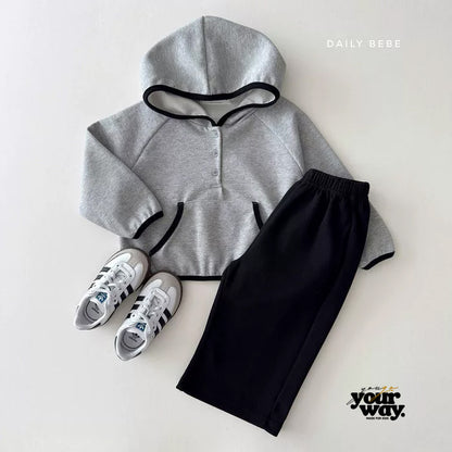 Half Button Hoodie｜ハーフボタンフーディー