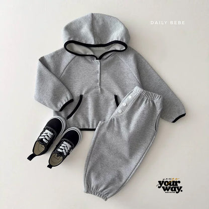 Half Button Hoodie｜ハーフボタンフーディー