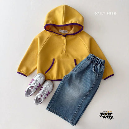 Half Button Hoodie｜ハーフボタンフーディー