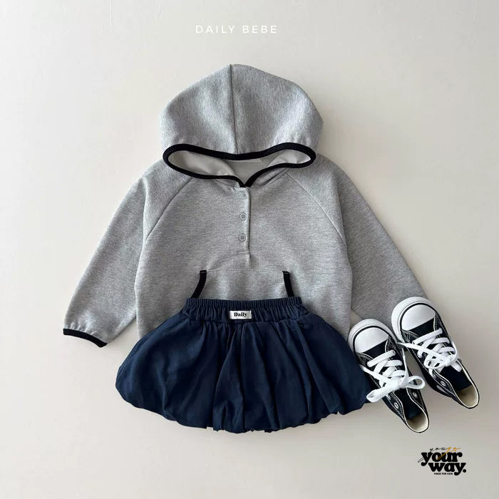 Half Button Hoodie｜ハーフボタンフーディー