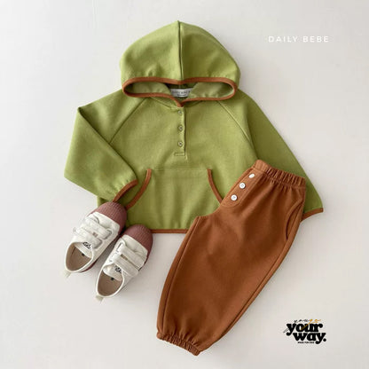 Half Button Hoodie｜ハーフボタンフーディー