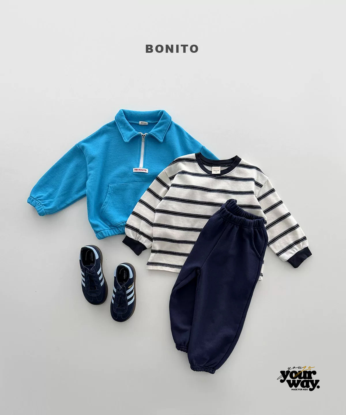BONITO Retro Half Zip Pullover｜レトロハーフジッププルオーバー