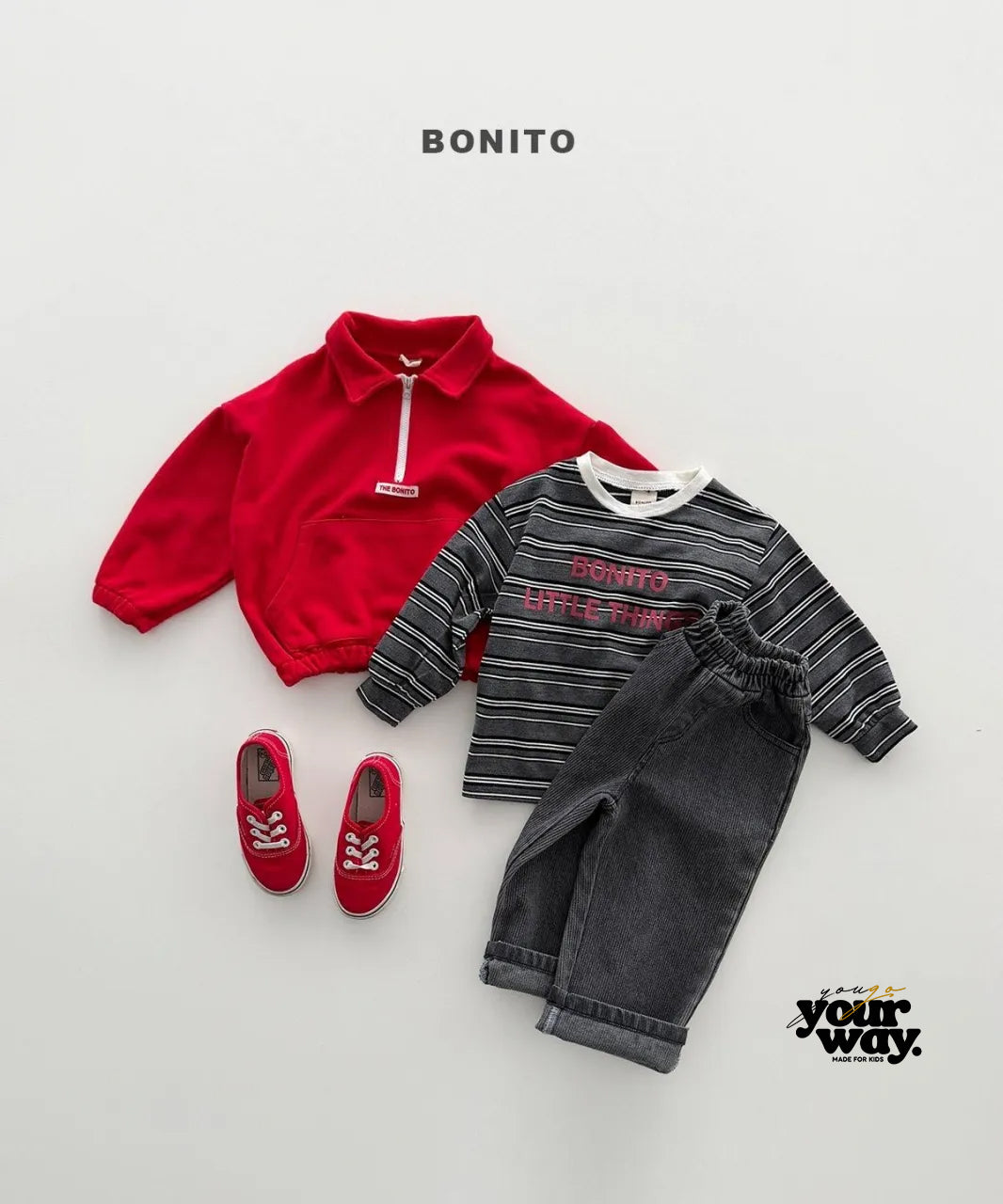 BONITO Retro Half Zip Pullover｜レトロハーフジッププルオーバー