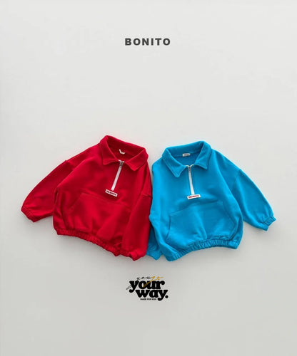 BONITO Retro Half Zip Pullover｜レトロハーフジッププルオーバー