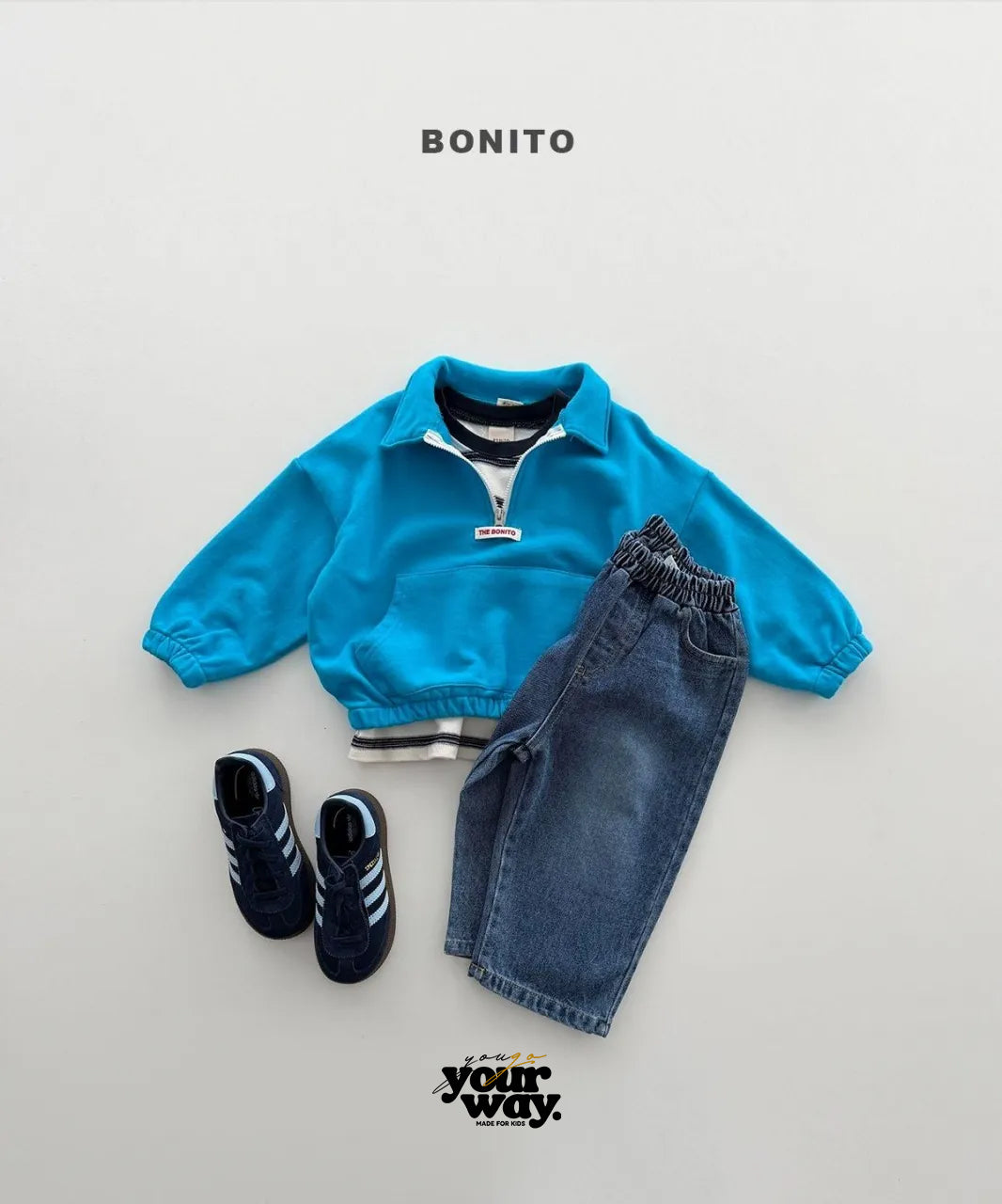 BONITO Retro Half Zip Pullover｜レトロハーフジッププルオーバー