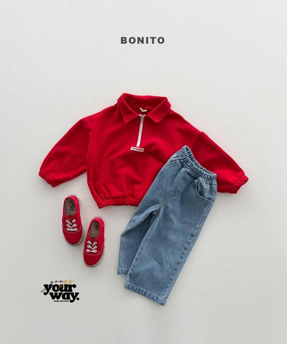 BONITO Retro Half Zip Pullover｜レトロハーフジッププルオーバー
