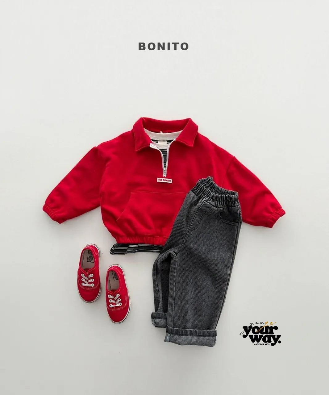 BONITO Retro Half Zip Pullover｜レトロハーフジッププルオーバー