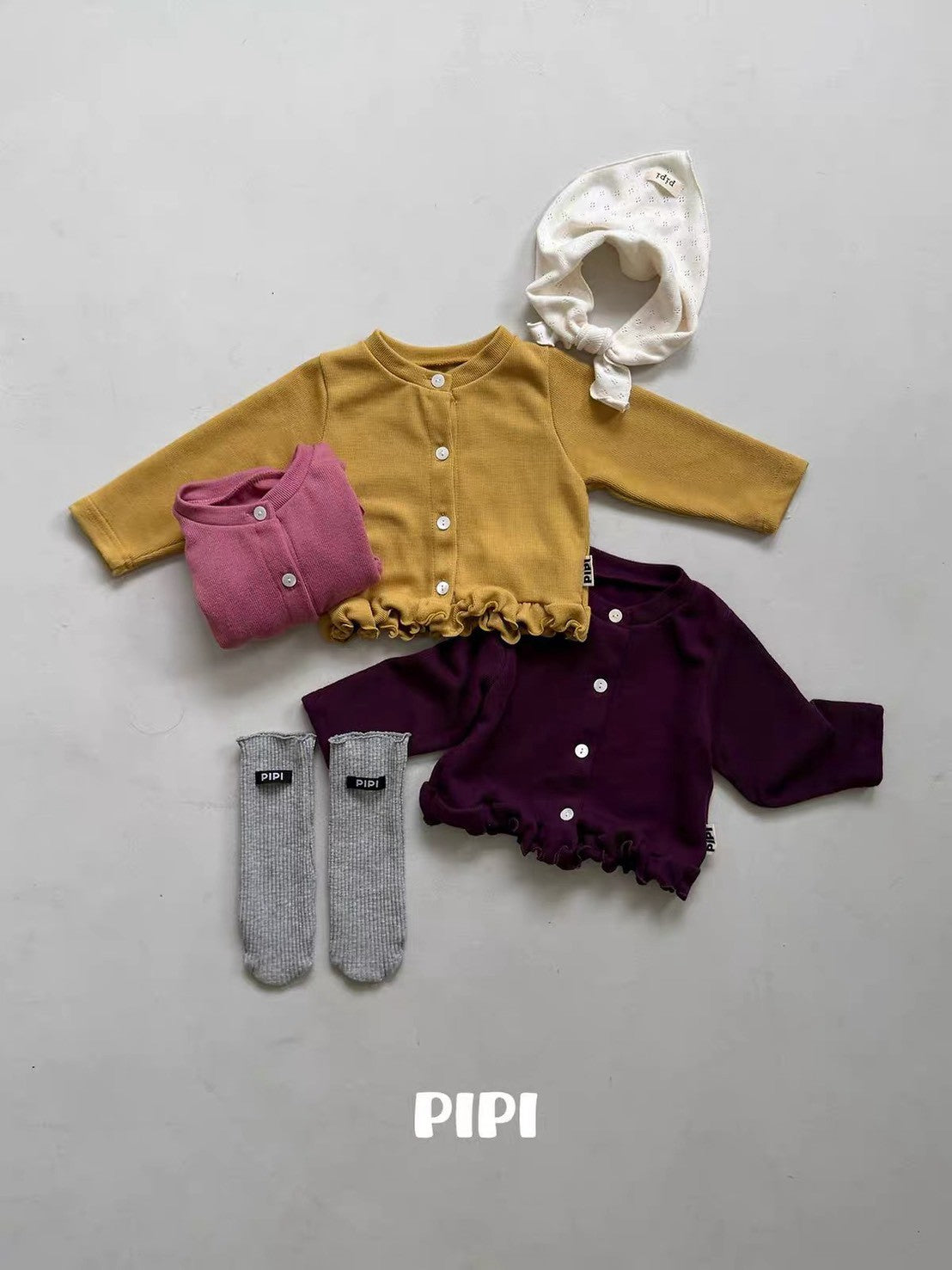 PIPI Frill Hem Knit Cardigan｜フリルヘムニットカーディガン