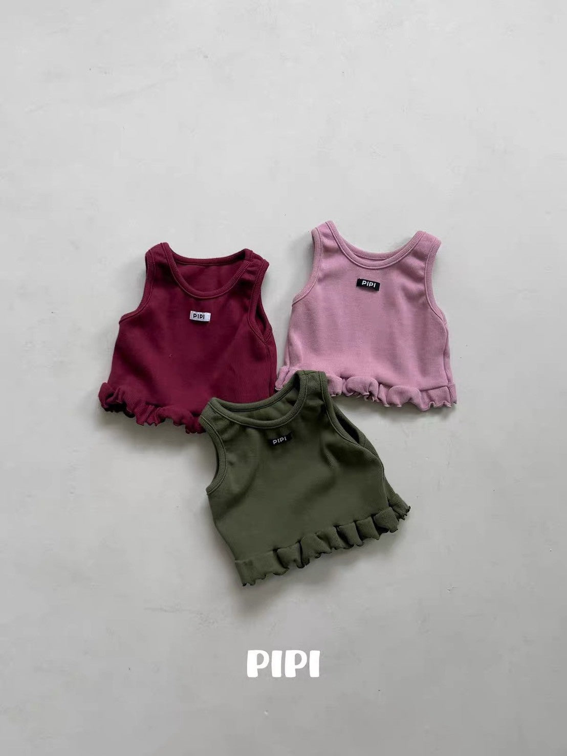 PIPI Frill Hem Tank Top｜フリルヘムタンクトップ