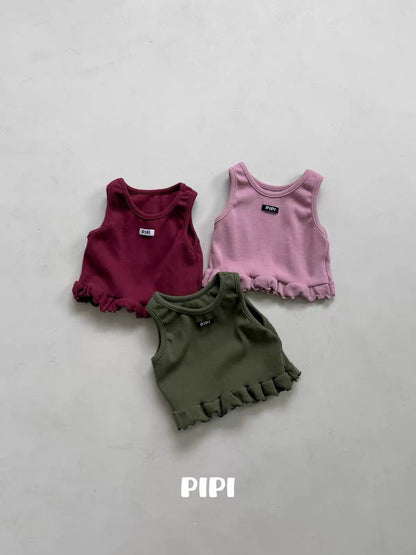 PIPI Frill Hem Tank Top｜フリルヘムタンクトップ