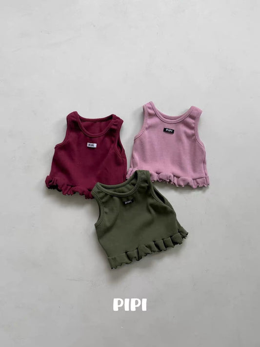 PIPI Frill Hem Tank Top｜フリルヘムタンクトップ