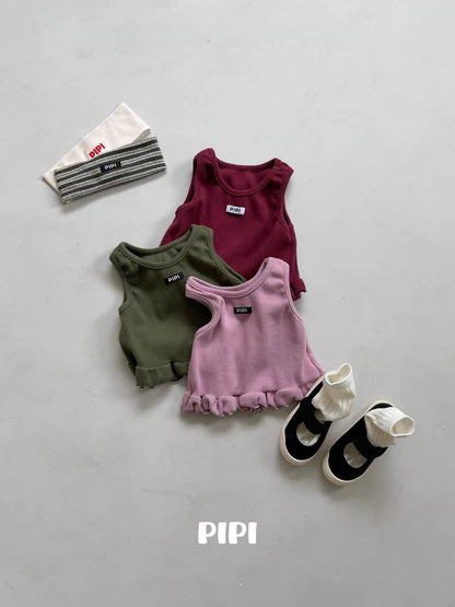 PIPI Frill Hem Tank Top｜フリルヘムタンクトップ