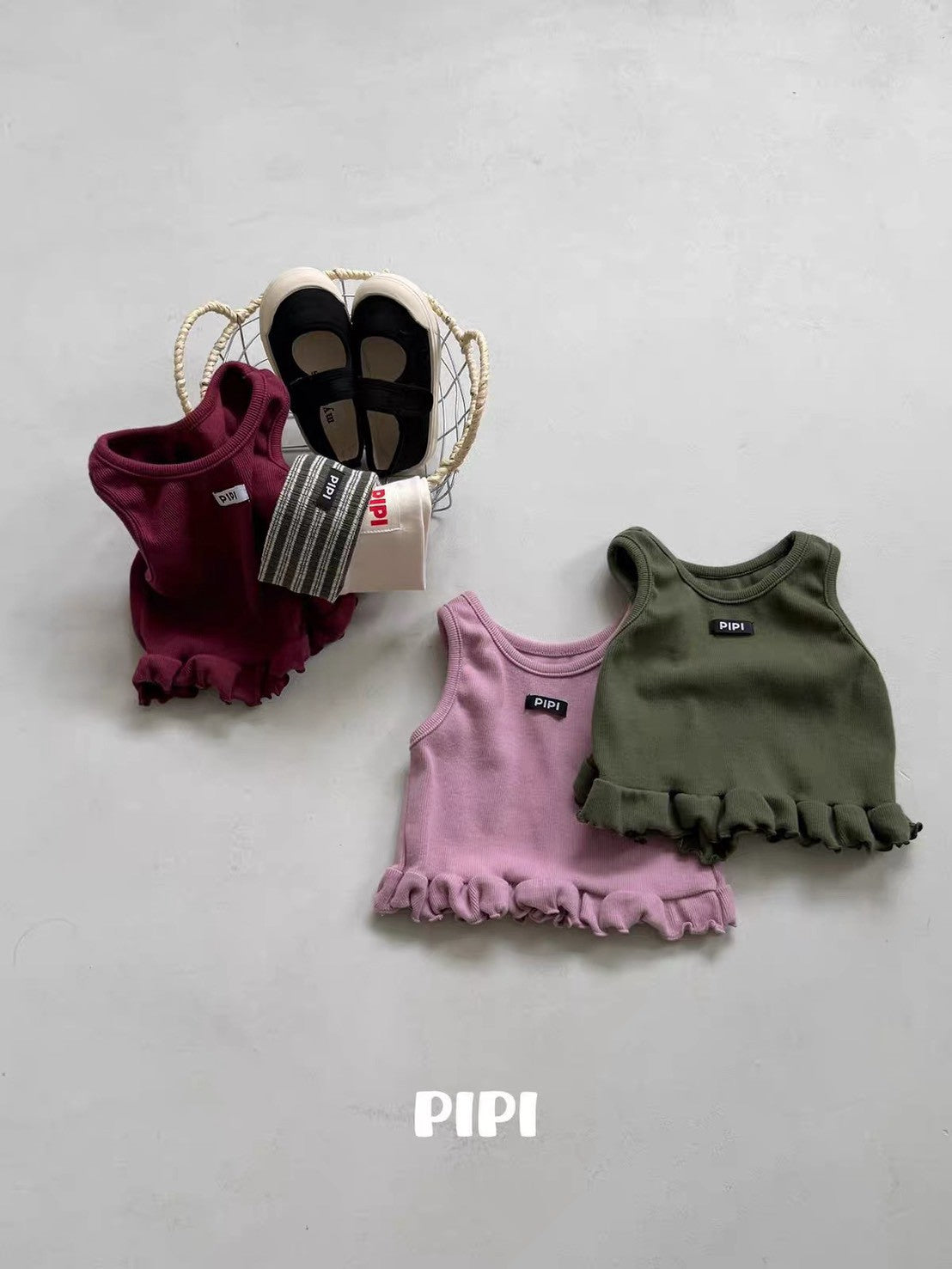 PIPI Frill Hem Tank Top｜フリルヘムタンクトップ