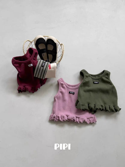 PIPI Frill Hem Tank Top｜フリルヘムタンクトップ