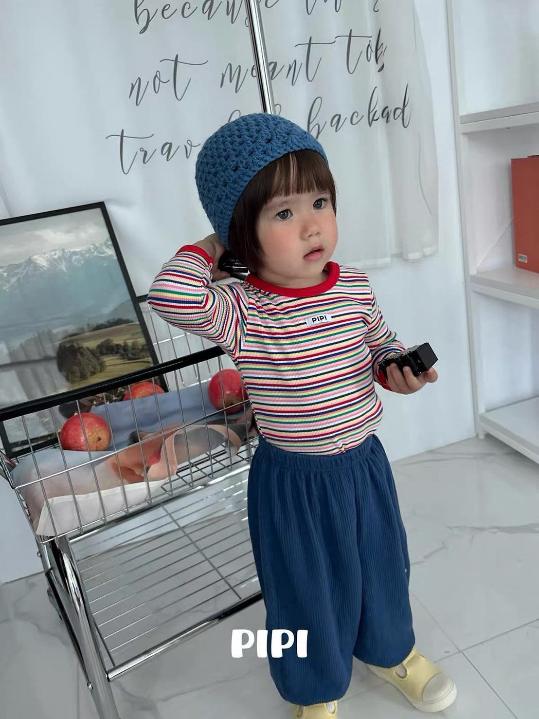 PIPI Multi Stripe Long Sleeve Tee｜マルチボーダーロングスリーブTシャツ