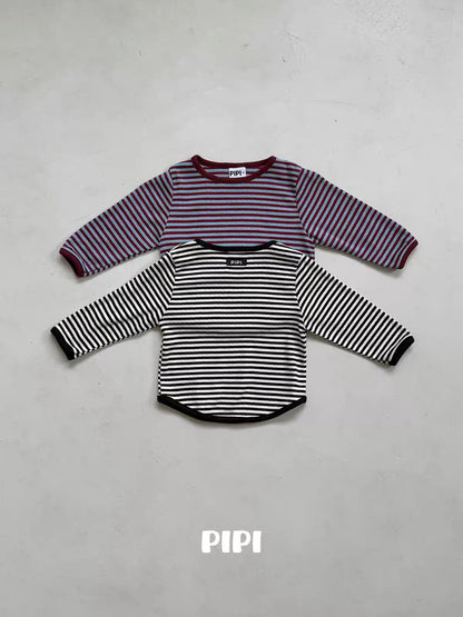 PIPI Retro Stripe Long Sleeve Tee｜レトロボーダーロングスリーブTシャツ