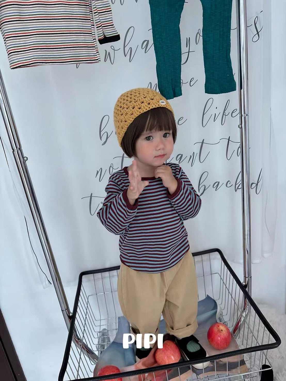 PIPI Retro Stripe Long Sleeve Tee｜レトロボーダーロングスリーブTシャツ