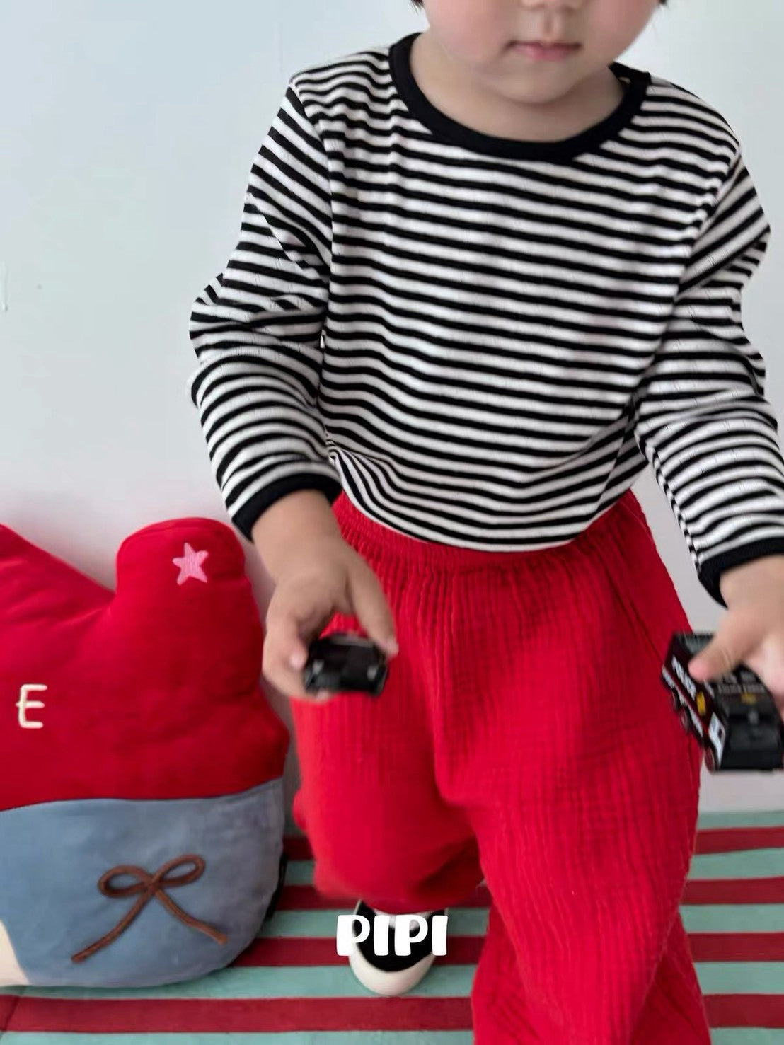 PIPI Retro Stripe Long Sleeve Tee｜レトロボーダーロングスリーブTシャツ