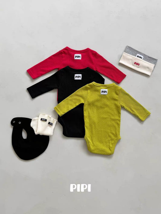 PIPI Henley Long Sleeve Romper｜ヘンリーネックロングスリーブロンパース