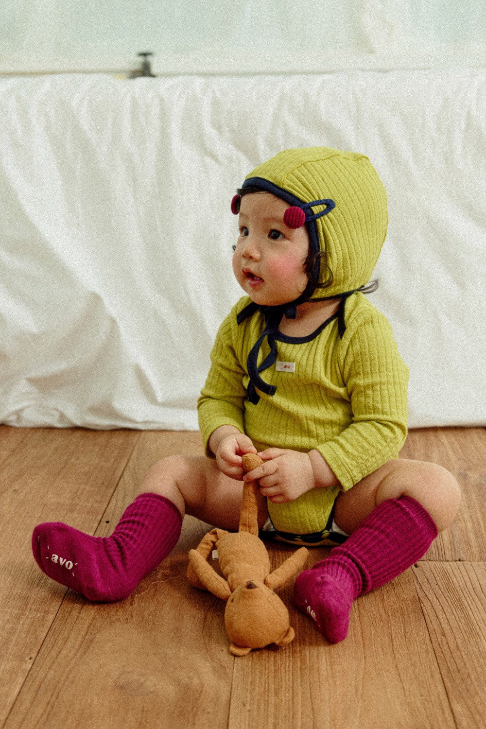 avo Ribbed Baby Bodysuit｜avo リブベビーボディスーツ
