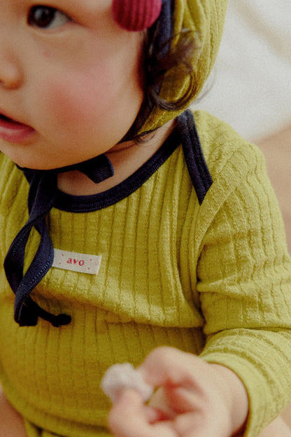 avo Ribbed Baby Bodysuit｜avo リブベビーボディスーツ