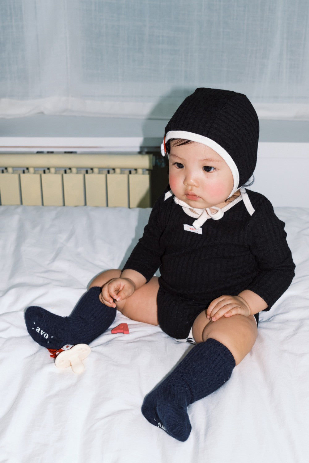 avo Ribbed Baby Bodysuit｜avo リブベビーボディスーツ