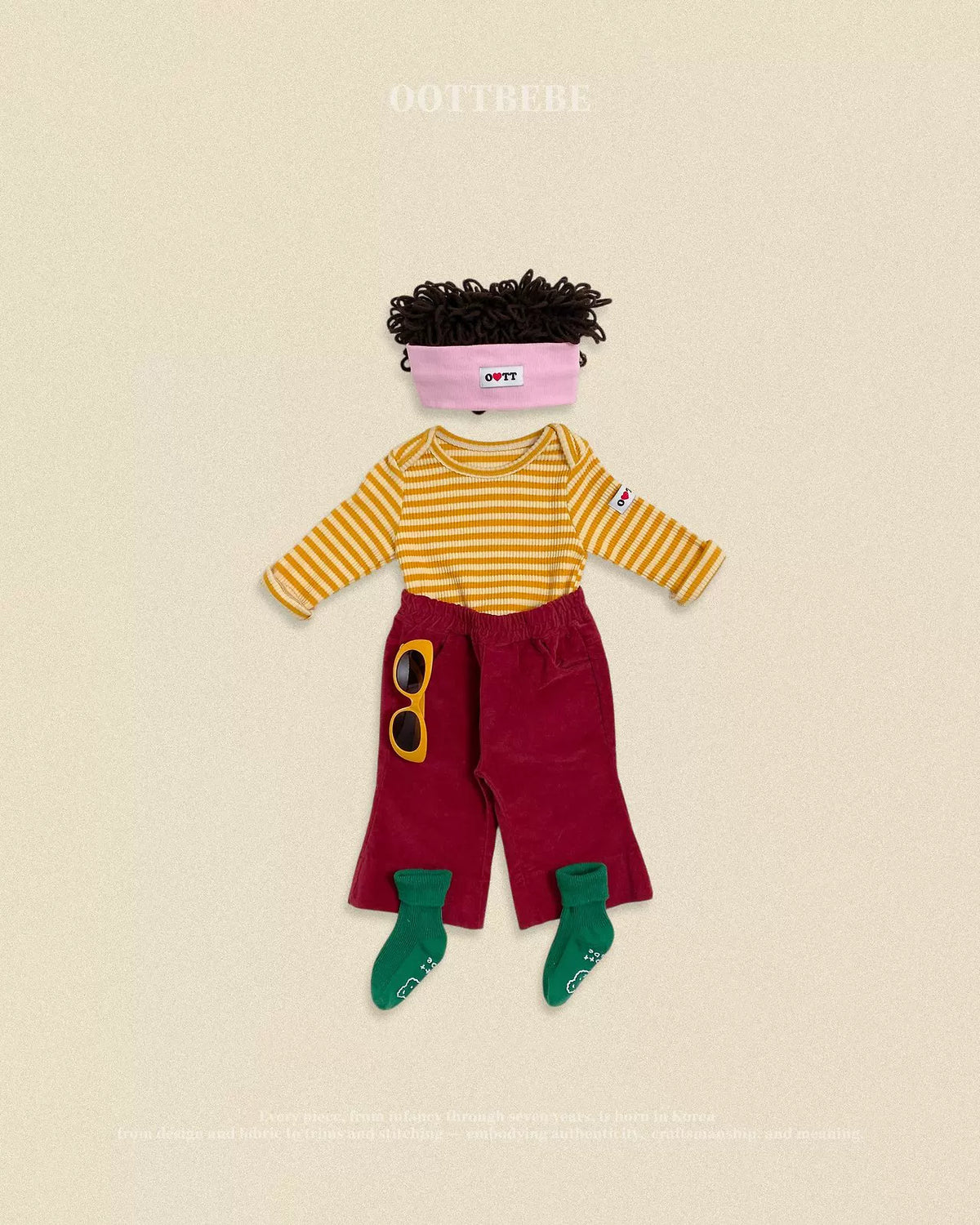 OOTTBEBE Stripe Long Sleeve Tee｜ストライプロングスリーブTシャツ