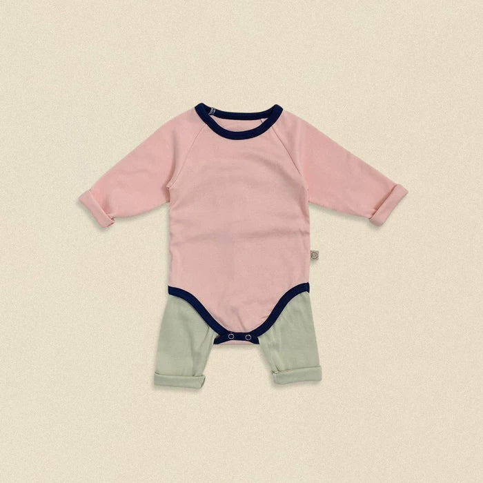 OOTTBEBE Color Block Baby Romper｜カラーブロックベビーロンパース