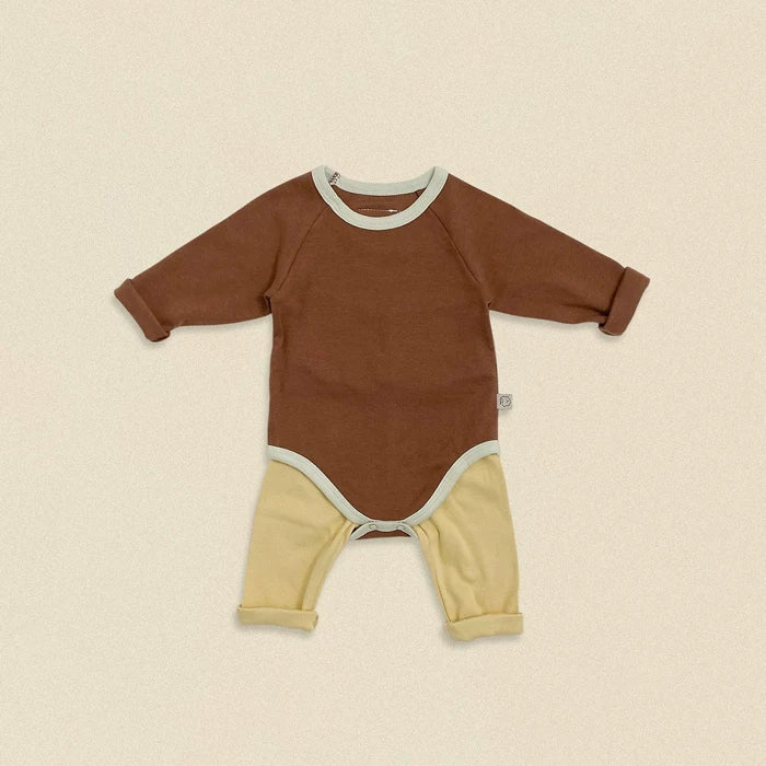OOTTBEBE Color Block Baby Romper｜カラーブロックベビーロンパース