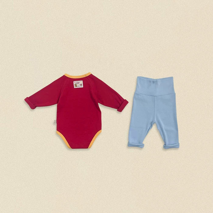 OOTTBEBE Color Block Baby Romper｜カラーブロックベビーロンパース