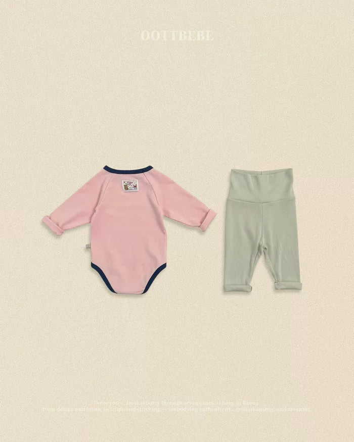 OOTTBEBE Color Block Baby Romper｜カラーブロックベビーロンパース