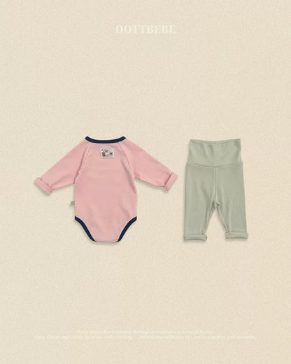 OOTTBEBE Color Block Baby Romper｜カラーブロックベビーロンパース