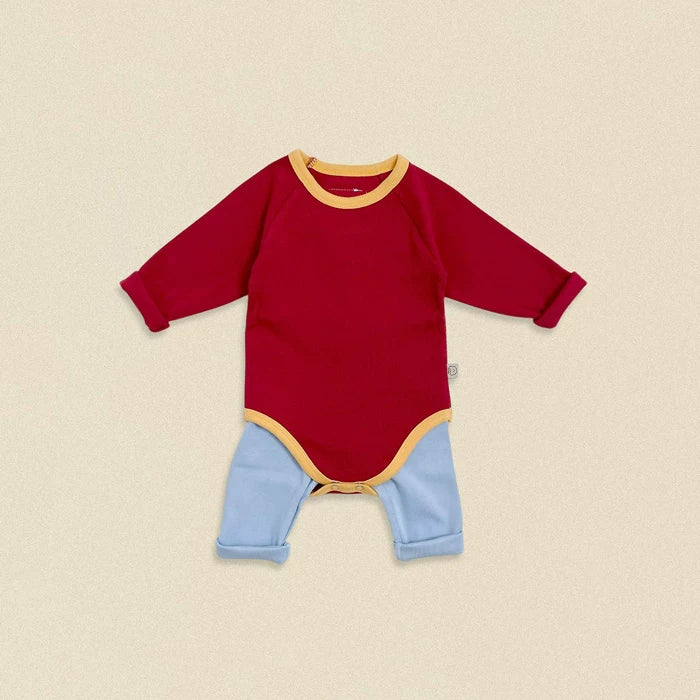 OOTTBEBE Color Block Baby Romper｜カラーブロックベビーロンパース