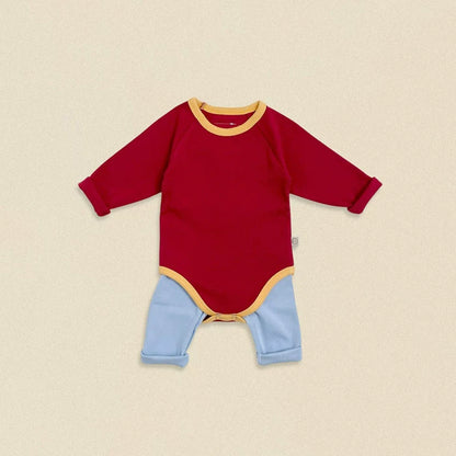 OOTTBEBE Color Block Baby Romper｜カラーブロックベビーロンパース