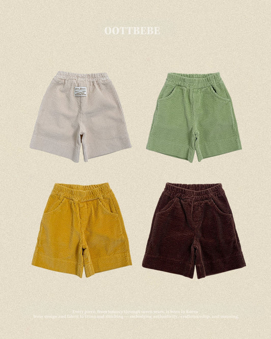 OOTTBEBE Corduroy Half Pants｜コーデュロイハーフパンツ