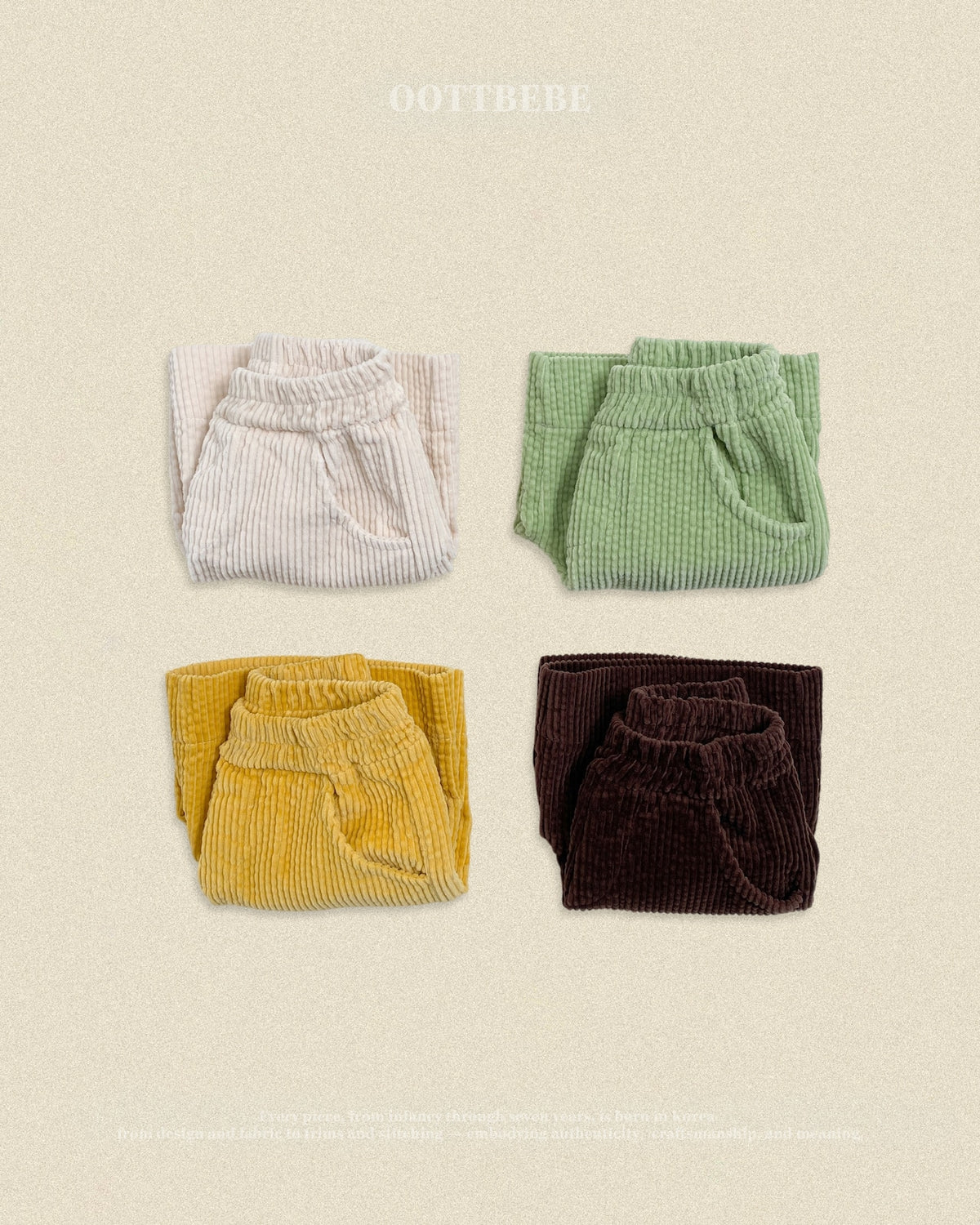 OOTTBEBE Corduroy Half Pants｜コーデュロイハーフパンツ