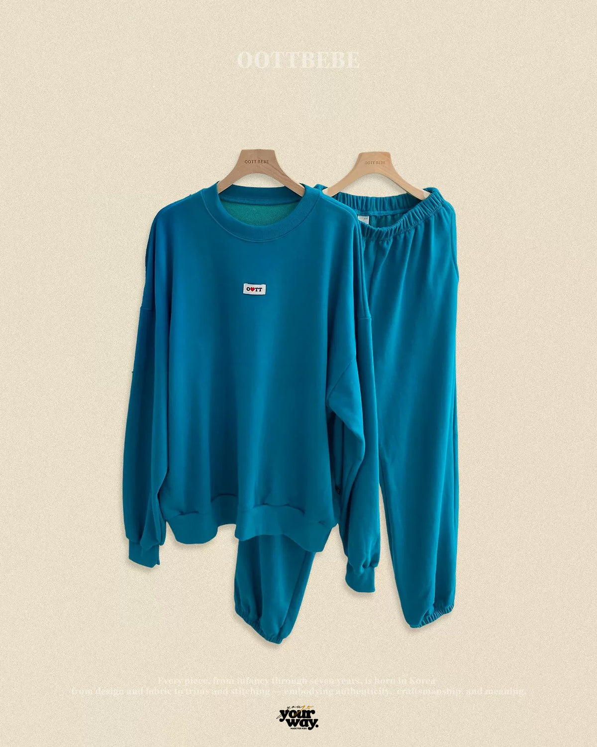 OOTTBEBE Family Logo Sweat Set｜親子ロゴスウェットセットアップ