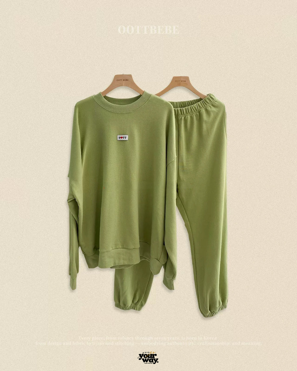 OOTTBEBE Family Logo Sweat Set｜親子ロゴスウェットセットアップ